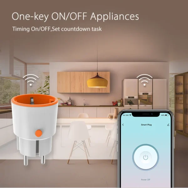 Zigbee 16A Socket Tuya Smart Wireless Remote Control EU Plug Energy Monitor Timing Outlet Work With Alexa Google Home Smart Life - Image 3