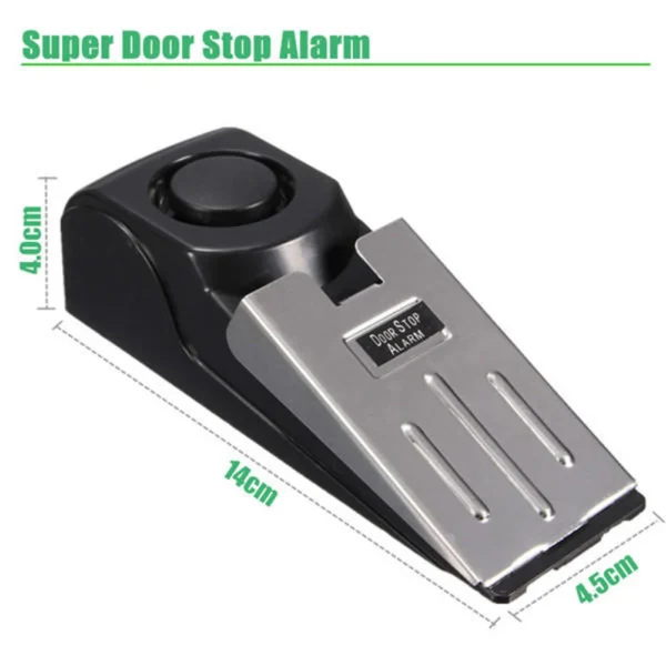 125DB Door Stop Alarm Wireless Wedge-shaped 3 Sensitivity Level Sensor Portable Stainless Steel Home Travel Security - Image 6