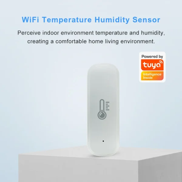 Tuya WiFi Temperature Humidity Sensor Home Connected Thermometer Compatible With Smart Life Alexa Google Assistant - Image 2