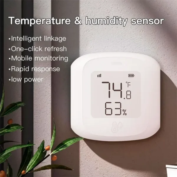 Tuya WiFi for ZigBee Temperature Humidity Sensor Smart Home Automation Indoor Thermometer LCD Display Works with Alexa Google - Image 3