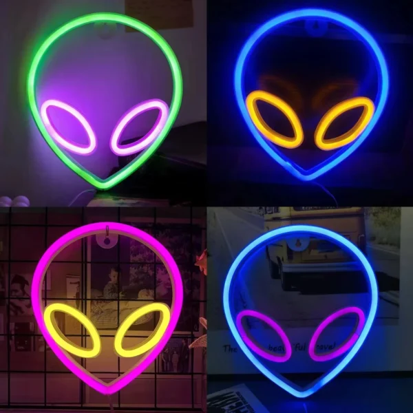 1pc, cool neon light battery/USB power supply, game room bedroom party, wedding girl boy room decoration light, birthday gift - Image 5