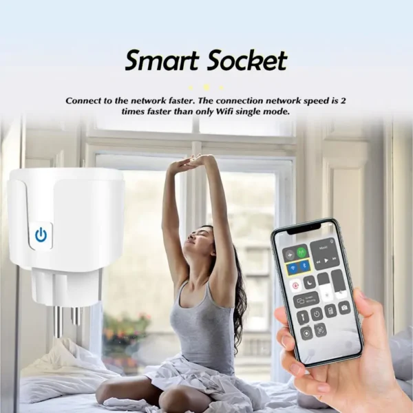 Smart Socket EU 16A/20A Wifi Smart Plug With Power Voice Monitoring Support Smart Home Control Y2C2 - Image 2