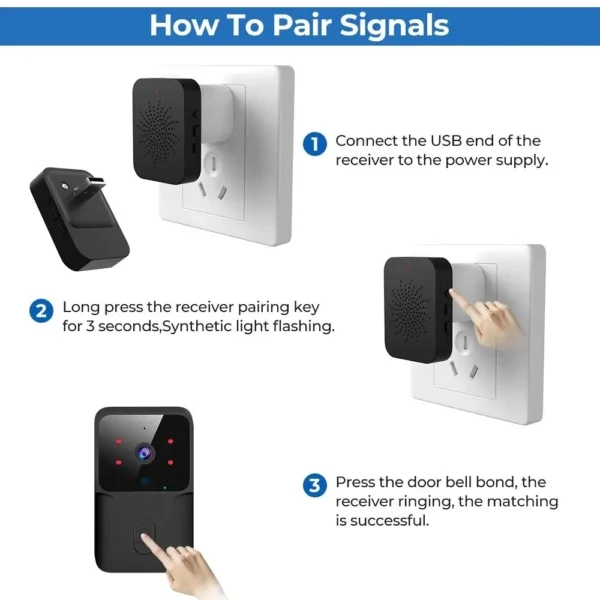 WiFi Video Doorbell Wireless HD Camera PIR Motion Detection IR Alarm Security Smart Home Door Bell WiFi Intercom for Home - Image 5