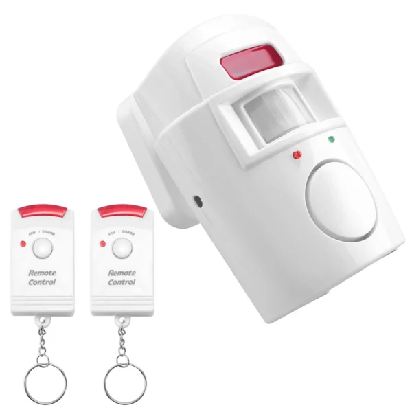 Infrared Motion Sensor Alarm - Burglar Alarm with 2 Remote Controls, Suitable for Home/Garages/Shops - Image 3