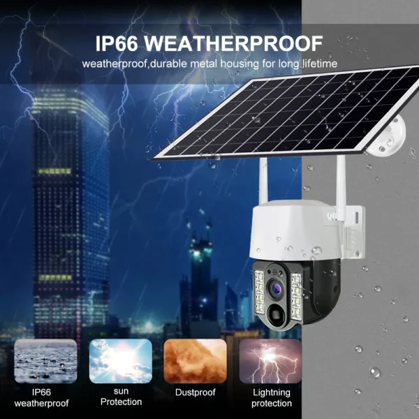 4G Solar Camera Wireless Outdoor Waterproof Night Vision Smart Home Security CCTV Video Surveillance Cameras - Image 3