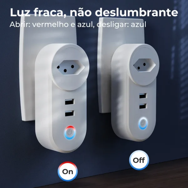 16A Tuya Wifi Smart Socket With 2 USB Charging Outlet Adapter EU US UK Brazil Plug Smart Life Control via ​Alexa Google Home - Image 5