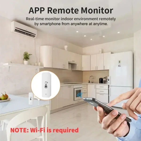 Tuya WiFi Smart Temperature And Humidity Sensor Battery Powered ZigBee Smart Home Security Work With Alexa Google Home - Image 3