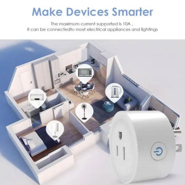 10A Tuya WiFi US Smart Plug Timing Function Smart Life Remote Control Socket Outlet Compatible With Alexa Google Home - Image 5