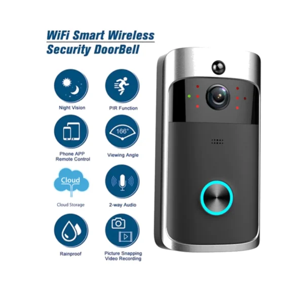 Wireless Doorbell WiFi Outdoor Wide-angle Camera Doorbell Security Door Bell Night Vision Video Intercom Voice Home Monitor