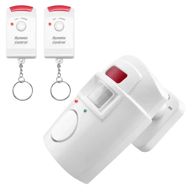 Infrared Motion Sensor Alarm - Burglar Alarm with 2 Remote Controls, Suitable for Home/Garages/Shops - Image 2