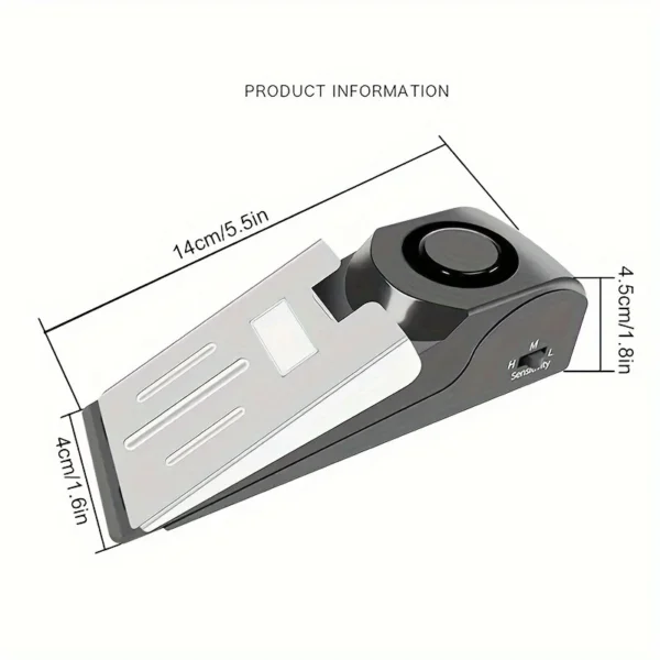 Door obstruction alarm, 120dB alarm, anti-theft alarm system for hotel, residential, and personal safety equipment - Image 2