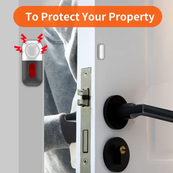 Home Security Burglar Alarm Wireless Door Opening Alarm Anti Theft Intruder Enter House Magnetic Sensor Door Window Entry Alarm - Image 5