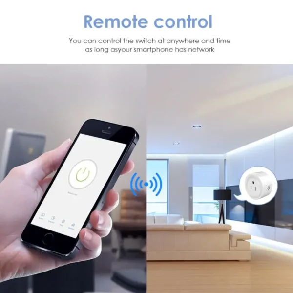 10A Tuya WiFi US Smart Plug Timing Function Smart Life Remote Control Socket Outlet Compatible With Alexa Google Home - Image 3