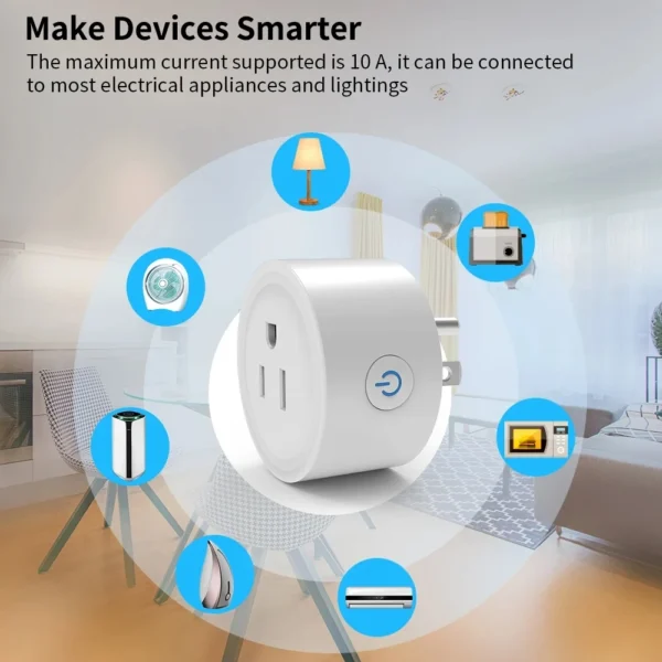 WiFi Smart Socket US Plug 16A Remote Bidirectional Control and Alexa Google Home APP Control Timer Voice Control Group - Image 6