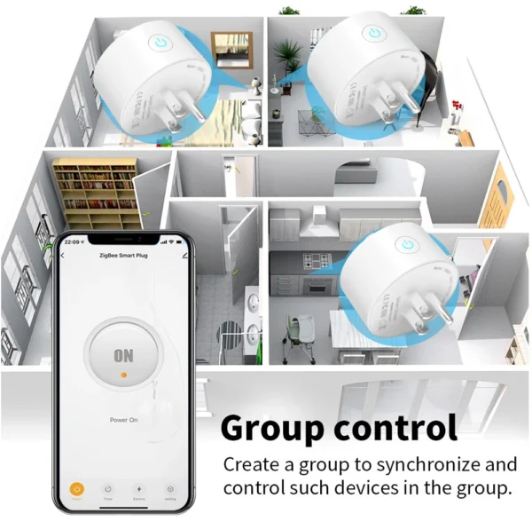 Tuya Zigbee Smart Socket US Plug 16A With Power Monitoring Timing Function Smart Life App WiFi Outlets Works With Alexa Google - Image 4