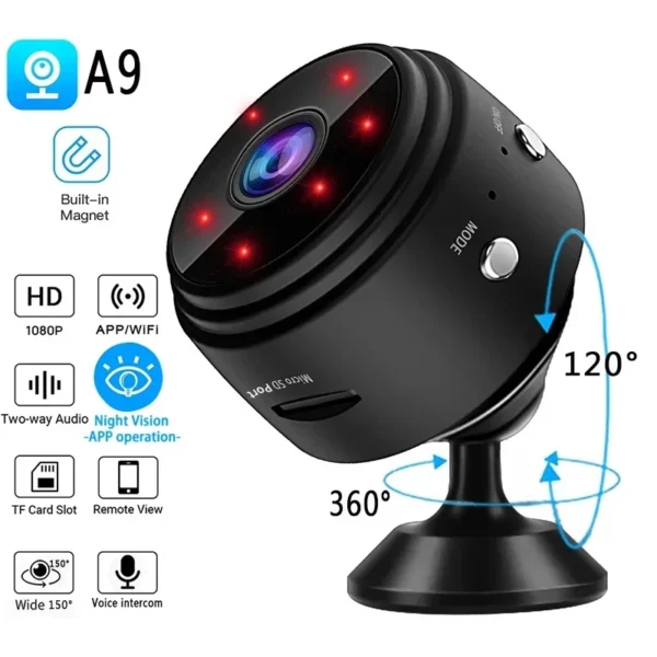 A9 Mini Camera HD 720P Intelligent Home Security IP WiFi Camera Monitor Mobile Remote Camera Mobile Remote Application - Image 4