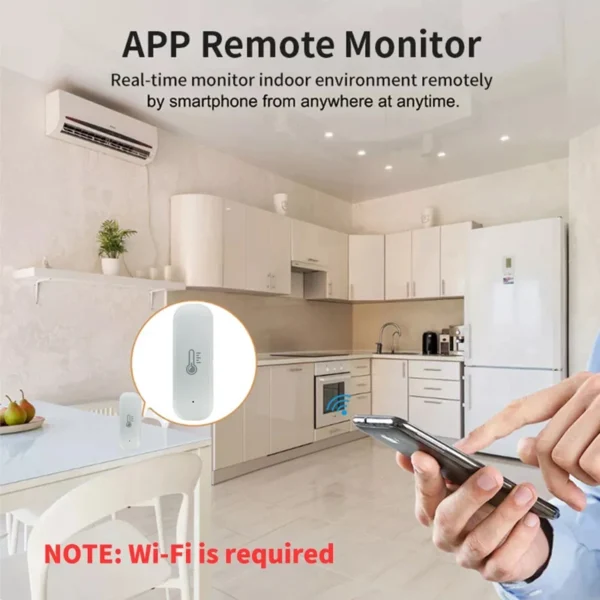 Tuya WiFi Temperature Humidity Sensor Home Connected Thermometer Compatible With Smart Life Alexa Google Assistant - Image 5