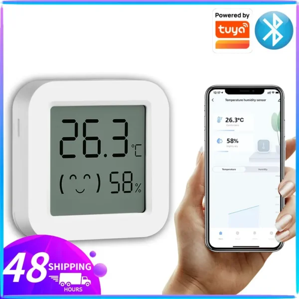 New Tuya WiFi Temperature Humidity Sensor Smart Life Backlight Hygrometer Thermometer Sensor Support Alexa Google Home Assistant