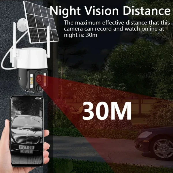 5MP Solar Camera 4G SIM Card Security Protection Outdoor IP CCTV Surveillance Camera Home Smart Exterior Night Solar WIFI CCTV - Image 5