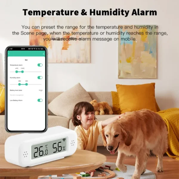 Tuya Zigbee WiFi Mini Temperature Humidity For Smart Home Thermometer Hygrometer APP Remote Work with Google Home Yandex Alexa - Image 4