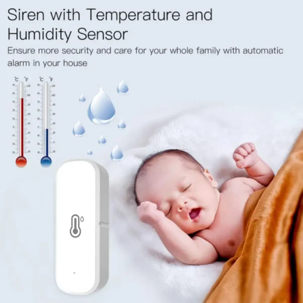 Tuya WiFi Temperature Humidity Sensor Thermometer Hygrometer Smart Home Security Alarm For Smart Life Alexa Google Assistant - Image 6