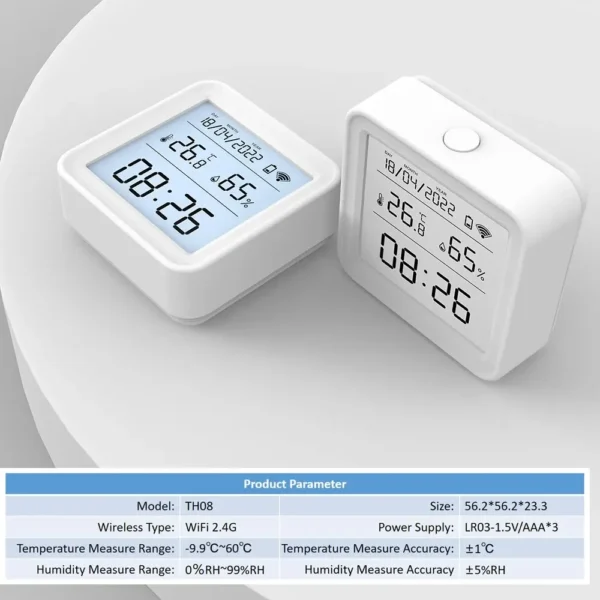 Tuya WIFI Smart Temperature Humidity Sensor Hygrometer Thermometer Backlight Smart Life Support Alexa Google Assistant - Image 6