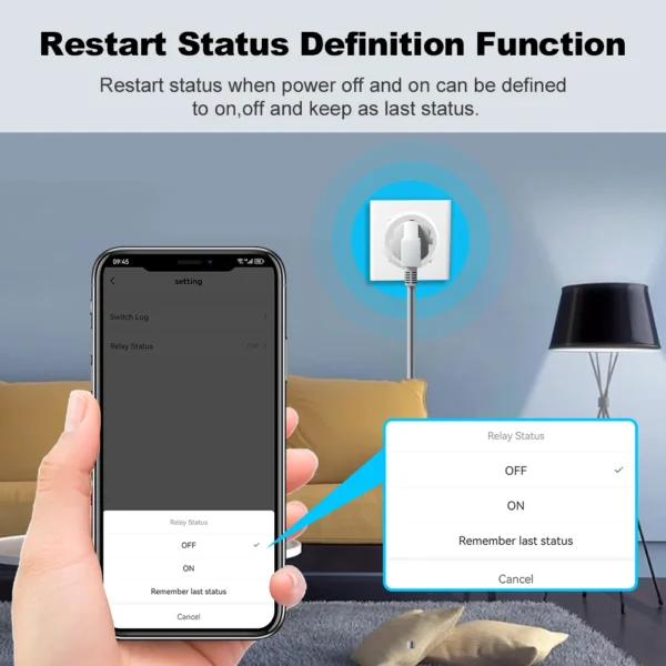 Tuya Wifi US Socket Smart Plug 10A Mobile Phone Remote Voice Control Timing Switch Google Assistant Alexa Voice Control - Image 6