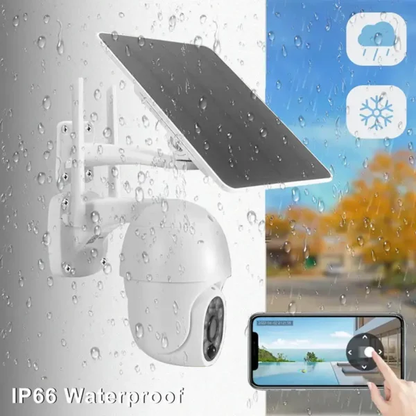 Tuya Solar WiFi Camera Outdoor Waterproof 3MP 5W 10000mAh Battery Smart Life APP Wireless PTZ PIR CCTV Auto Tracking Camera 2K - Image 4