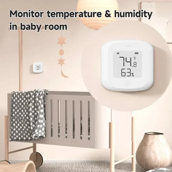 Tuya WiFi for ZigBee Temperature Humidity Sensor Smart Home Automation Indoor Thermometer LCD Display Works with Alexa Google - Image 4