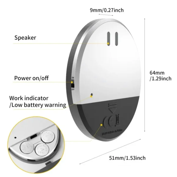 Vibration Detector Door Window Vibration Alarm Sensor Home Hotel High Decibel Vibration Induction Anti-theft Alarm - Image 2