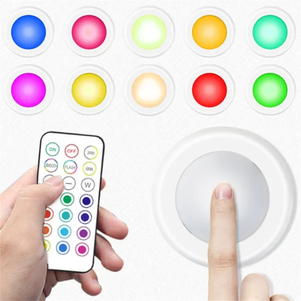 Under Cabinet Lights Wireless with Remote Control LED Touch Dimmable Night Lamp RGB Color LED Lights for Home Wardrobe Lighting - Image 6