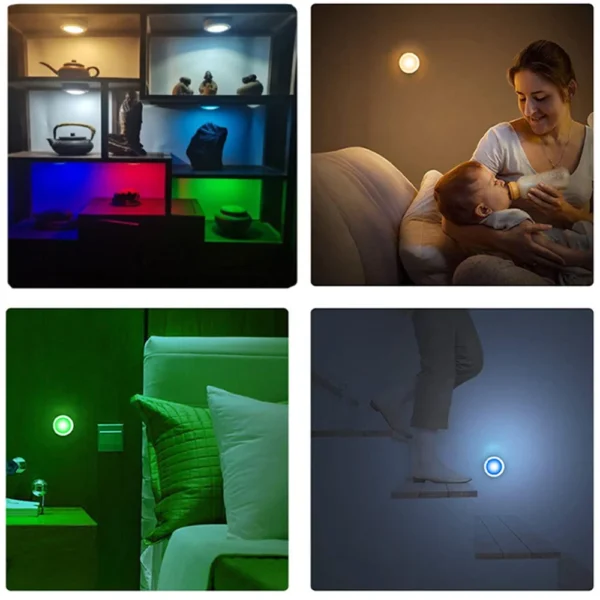 Under Cabinet Lights Wireless with Remote Control LED Touch Dimmable Night Lamp RGB Color LED Lights for Home Wardrobe Lighting - Image 5