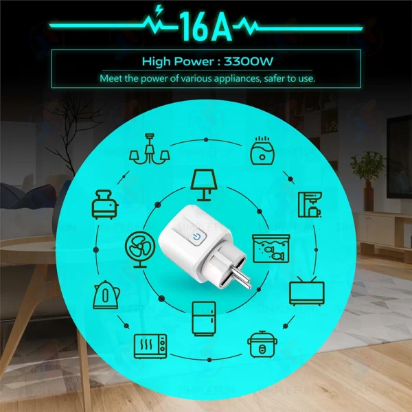 EU FR 220V Wireless Remote Control Socket 16A RF433Mhz Smart Plug Magnetic Panel Switch Electrical Outlet for Home Appliance - Image 5