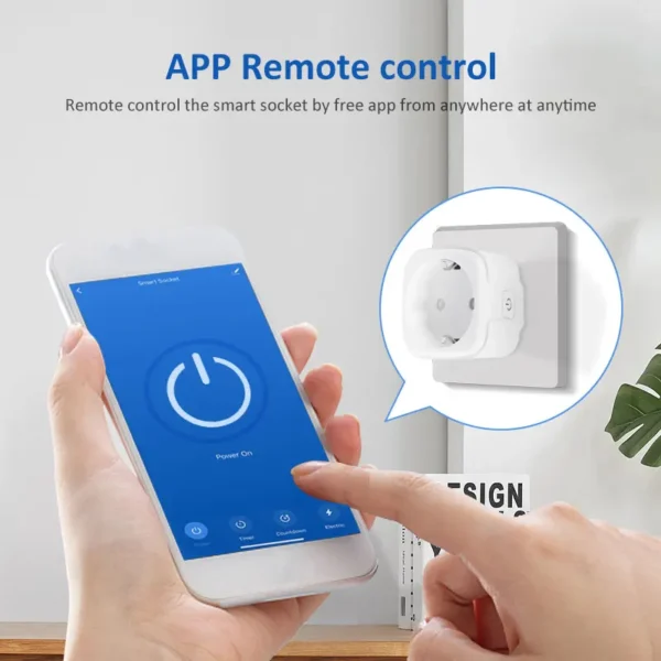 AUBESS 16/20A Smart Socket WiFi Plug EU Power Monitor Timing Function Tuya Smart Home Socket Outlet For Alexa Google Home Yandex - Image 3