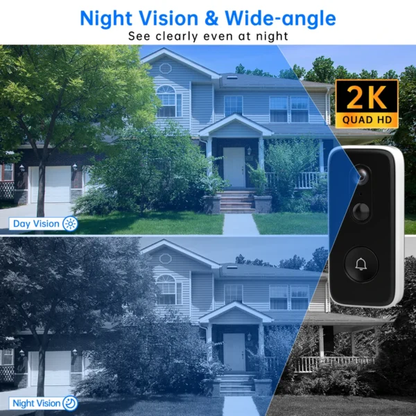 JOOAN Intelligent WiFi Doorbell With Camera Smart Home 3MP WiFi Video Doorbell Outdoor Battery Powered Security Video Intercom - Image 4