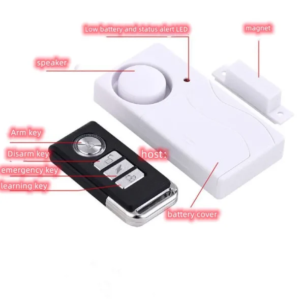 Wireless Shop Security Alarm Bell Kit Window Door Magnetic Sensor Detector Home Safety System Alert with Remote Controler - Image 6