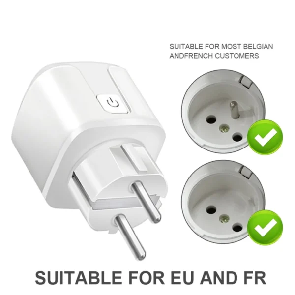 Tuya Zigbee Smart Plug 16A/20A EU Smart Socket With Power Monitoring Timing Function Work With Alexa GoogleHome Yandex - Image 2