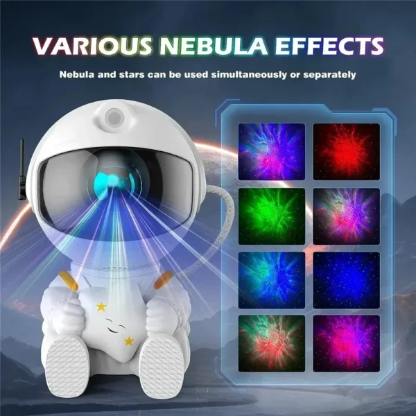 Galaxy Star Astronaut Projector LED Night Light Starry Sky Porjectors Lamp Decoration Bedroom Room Decorative For Children Gifts - Image 3