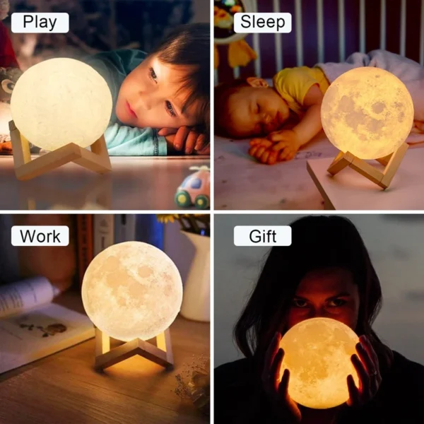 Book Light LED Moon Light Galaxy Light, Moon Night Light, Girl, Boy, Child Birthday Gift, Bedroom Decoration Indoor lighting - Image 6