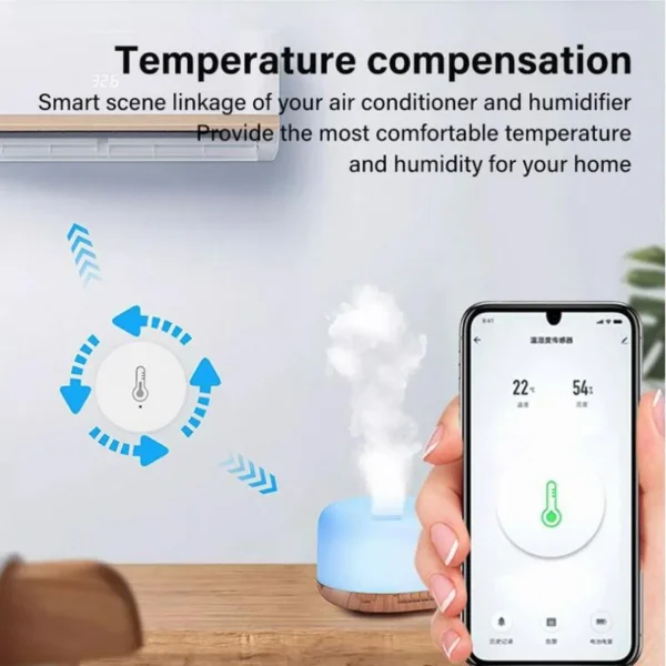 Tuya Smart ZigBee 3.0 Temperature And Humidity Sensor Battery Powered Security With Alexa Google Home Smart Life App Control - Image 5