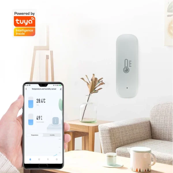 Tuya WiFi Temperature Humidity Sensor Home Connected Thermometer Compatible With Smart Life Alexa Google Assistant - Image 3