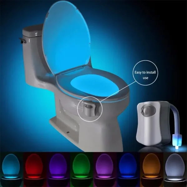 Motion Sensor Toilet Light LED Night Lights 8 Colors Washroom Night Lamp Toilet Lamp Bowl Lighting For Bathroom Washroom - Image 6