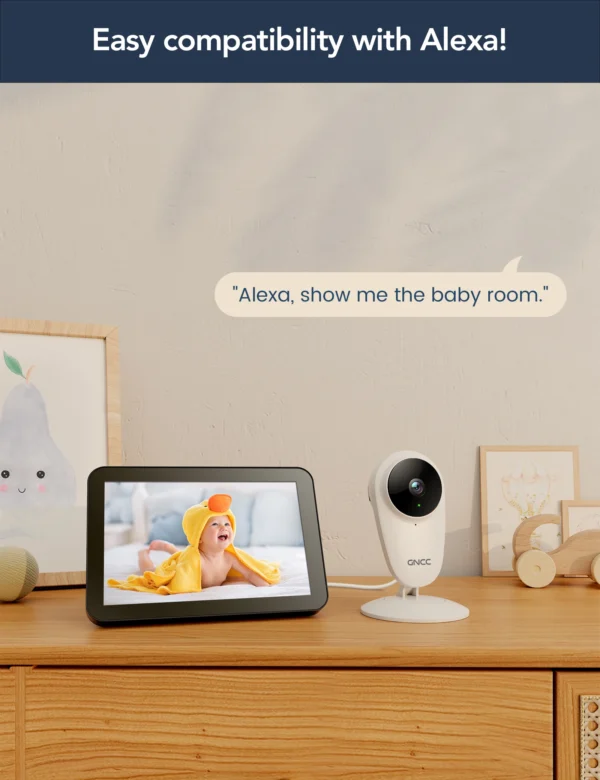 GNCC C1Pro 2k Smart wifi Baby Monitor Camera, Indoor Surveillance Camera, WiFi Camera, Motion/Sound Detection - Image 6