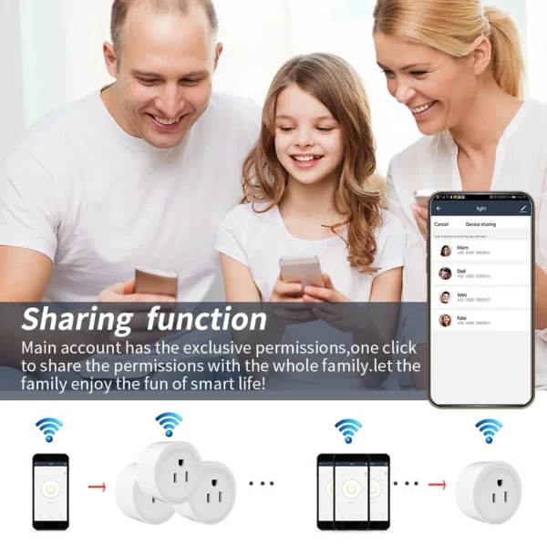 WiFi Smart Socket US Plug 16A Remote Bidirectional Control and Alexa Google Home APP Control Timer Voice Control Group - Image 5