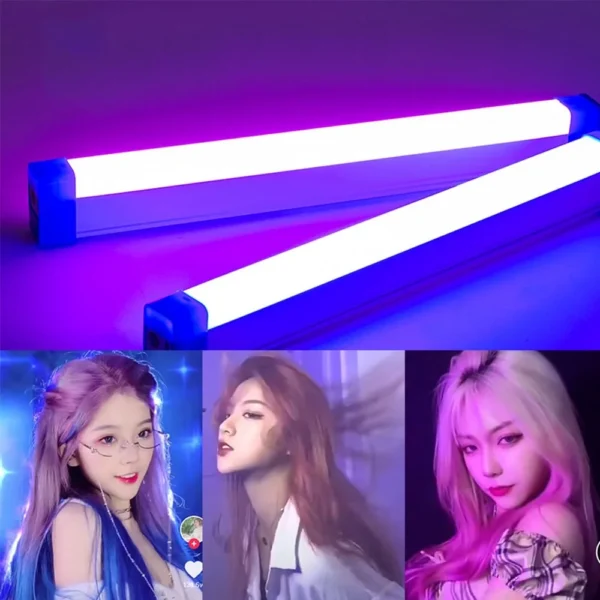 Colorful Tube Light RGB Light 17cm/32cm USB Light Night Light purple Blue Light Stick Room LampHandheld Hanging Fill Light Photo - Image 2