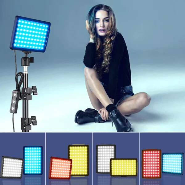 Photography LED Video Light Panel Lighting Photo Studio Lamp Kit For Shoot Live Streaming Youbube With Tripod Stand RGB Filters - Image 5