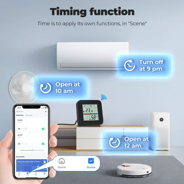 Tuya Smart WiFi Temperature And Humidity Sensor with Universal IR Remote Control Works with Alexa Google Home Smart Life - Image 3