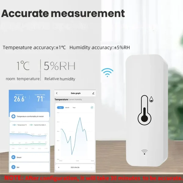 Tuya Zigbee WiFi Temperature And Humidity Sensor APP Remote Monitor For Smart Home var SmartLife WorkWith Alexa Google Assistant - Image 4