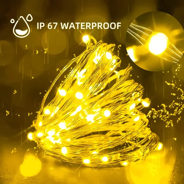 2-10M LED Lighting Strings USB Battery Copper Wire String Lights Outdoor Waterproof Fairy Light For Christmas Party Decor Lamps - Image 4