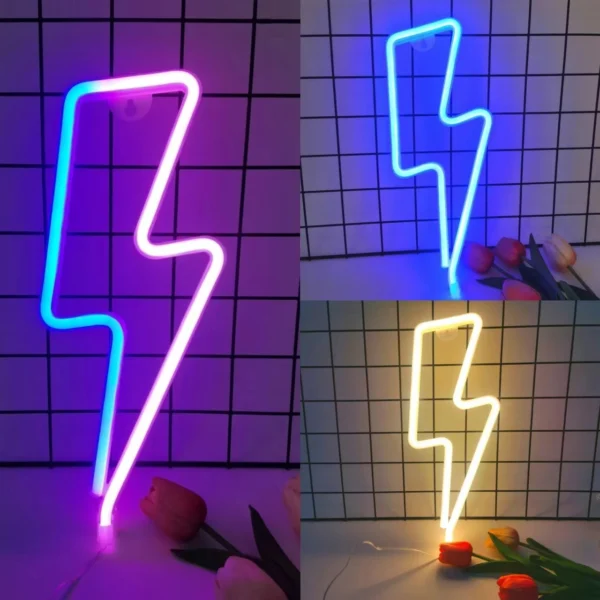 1pc, cool neon light battery/USB power supply, game room bedroom party, wedding girl boy room decoration light, birthday gift - Image 2